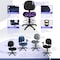 Regency Comfort Series Swivel Fabric Computer Task Chair with Adjustable Arms & Drafting Kit - Navy Blue 105-DK-BK - alternate 5
