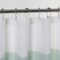 Homeroots 72" White And Green Striped Shower Curtain 484078 - alternate 1