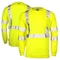 Dome75 Hi-Vis Long Sleeve Shirt, ANSI/ISEA 107-2020 Class 3, 100% Polyester Birds-Eye Mesh, Hi-Vis Yellow DSL1431 - alternate 1