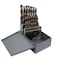 Drill America 29 Piece HSS Black & Gold Split Point Stub Drill Bit Set, 1/16 - 1/2, Contractor Series KFD29S-SET - alternate 1