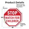 Signmission Stop Watch For Children, 18 inch X 18 inch, Vinyl Decal, 2PK OC-D-2PACK-18-36 - alternate 3