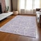 Homeroots 5' X 8' Lavender And Ivory Geometric Washable Indoor Outdoor Area Rug 612882 - alternate 4
