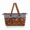 Picnic Time Family Of Brands Kansas Handwoven Wood Picnic Basket, Navy Blue & White Stripe 350-01-211-000-0 - alternate 6