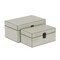 Homeroots Set of Two Off White Solid Wood Box With Lid, 2PK 489395 - alternate 4