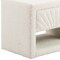 Homeroots 16" Ivory Wood Woven Texture One Drawer Nightstand 668551 - alternate 5