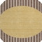 Homeroots 8' Brown And Beige Round Striped Washable Indoor Outdoor Area Rug 597153 - alternate 7