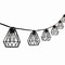 Jonathan Y 10-Light Indoor/Outdoor 10 ft. Contemporary Transitional LED G40 Diamond Cage String Lights, Black JYL8705A - alternate 7