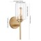 Jonathan Y Juno 13" 1-Light Farmhouse Industrial Metal/Glass Cylinder LED Sconce, Brass Gold/Clear JYL9547B - alternate 3