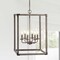 Jonathan Y Magnolia 16.2" 6-Light Adjustable Iron Rustic Farmhouse LED Pendant, Brown JYL7476A - alternate 8