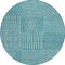 Homeroots 8' Teal Blue And Ivory Round Geometric Washable Indoor Outdoor Area Rug 600782 - alternate 6