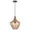 Jonathan Y Lucas 13" 1-Light Farmhouse Coastal Rattan 180" Cord Plug-In or Hardwired LED Pendant, Brown JYL1406A - alternate 11