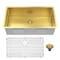 Homeroots 9in X 30in Gold Stainless Steel Undermount Kitchen Sink 719944 - alternate 5