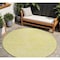 Homeroots 8' Yellow And Ivory Round Abstract Washable Indoor Outdoor Area Rug 599774 - alternate 1