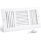 Sierra Grates 4 in. H X 12 in. W 3-Way 45 Degree Louvered, Steel, White Sidewall / Ceiling Register THC412-WHT - alternate 1