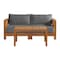 Alaterre Furniture Alaterre Barton Patio Loveseat and Coffee Table Set for Porch or Poolside Natural Finish 80-BARTON-2SOFATB-G - alternate 1