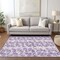 Homeroots 3' X 5' Lilac And Ivory Abstract Washable Indoor Outdoor Area Rug 614173 - alternate 4