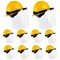 Malta Dynamics Hard Hat, Polyethylene, Ratchet, Yellow HHYHVF-10PK - alternate 1