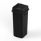Regal Altair 23 Gallon Square Black Plastic Trash Can with Drop Shot Swing Lid, Space-Saving Design ZR-TC-100-BK-23-SW-KIT - alternate 1