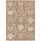 Homeroots 5' X 8' Copper Ivory And Gray Damask Washable Indoor Outdoor Area Rug 599407 - alternate 5