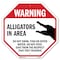 Signmission Warning Alligators in Area Do Not S, 10 Inch X 10 Inch, Aluminum Metal Signs OC-A-10-339 - alternate 1