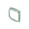Raco Box Cover, 3/4 in L, 4 in W, Square, 2 -Gang, Steel, Gray 8779 - alternate 6