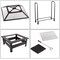 Pure Garden 6-Piece Fire Pit Table and Firewood Rack 50-155R - alternate 7