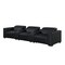 Homeroots 136" Black Top Grain Leather Reclining USB Sofa And Storage 720313 - alternate 7