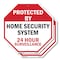 Signmission Protected By Home Security System 2, 10 inch X 10 inch, Aluminum Metal Signs, 2PK OC-A-2PACK-10-3 - alternate 1