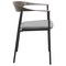 Leisuremod Kora Modern Leather Dining Arm Chair with Iron Legs in Charcoal KCWN-21CHR - alternate 7