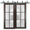 Sartodoors Sliding Closet Frosted Glass Barn Bypass Doors with Hardware Planum 2122 56x84 (2* 28x84) Solid Cor PLANUM2122BBB-CA-56 x 84 (2* 28x84) - alternate 1