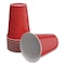 Perk Plastic Cold Cups, 16 oz, Red, 500PK PK54359CT - alternate 4