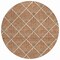 Homeroots 8' Brown Copper And Beige Round Geometric Washable Indoor Outdoor Area Rug 594739 - alternate 6