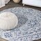 Jonathan Y Estrella Bohemian Medallion Textured Weave Navy/Gray 6 ft Round Indoor/Outdoor Area Rug SMB105B-6R - alternate 1