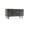 Homeroots 61" Gray Solid Wood Six Drawer Double Dresser 518626 - alternate 6