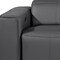 Homeroots 104" Dark Gray Top Grain Leather Reclining Metal USB Sofa 720388 - alternate 10