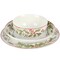 Gibson Home Festive Berries 12 Piece Double Bowl Fine Ceramic Dinnerware Set in White 141331.12R - alternate 6