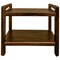 Homeroots 25" X 24" Dark Brown Solid Wood Rectangular Shower Bench With Shelf 383311 - alternate 1