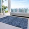 Homeroots 10' X 14' Navy Blue And Denim Blue Floral Washable Indoor Outdoor Area Rug 588899 - alternate 7