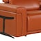 Homeroots Camel Italian Leather Modular L Shaped Seven Piece Corner Sectional With Console 534861 - alternate 7
