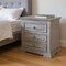 Homeroots 32" Gray Solid Wood Three Drawer Nightstand 527061 - alternate 1