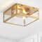 Jonathan Y Grayson 12 in. 2-Light Bohemian Farmhouse Iron/Glass LED Flush Mount, Brass Gold/Clear JYL9501C - alternate 6