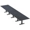 Skutchi Designs 18ft Rectangular Conference Table With Power | Harmony Series | 18 Person Meeting Room Table HAR-REC-48x216-T.BK-U999ST19-EBLK - alternate 1