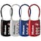 Master Lock 1-9/16 in. H X 1-3/16 in. W Steel 3-Dial Combination Luggage Lock 4688D - alternate 1