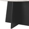 Homeroots 51" White and Black Marble and Wood Pedestal Base Round Top Dining Table 623351 - alternate 7