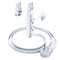 Maximm 1ft 3-Outlet 45 degrees Flat Plug Extension Cord w/ Removable Hook, UL, White/Black ADW-36X-C101-WH - alternate 1