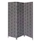 Homeroots 71" Black and White Fabric Folding Three Panel Screen Room Divider 379910 - alternate 4