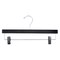 Nahanco 14in Black Gloss Wooden Skirt/Pant Hanger w/ Chrome Hardware, 100PK 2214RCCH - alternate 1