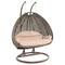 Leisuremod Beige Wicker Hanging 2 person Egg Swing Chair with Beige Cushions ESC57BG - alternate 1