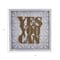 Homeroots 14" X 14" Antiqued Brass And White Yes You Can Metal And Wood Square Wall Decor 636005 - alternate 3