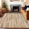 Homeroots 9' X 12' Pink And Beige Striped Washable Indoor Outdoor Area Rug 609052 - alternate 8